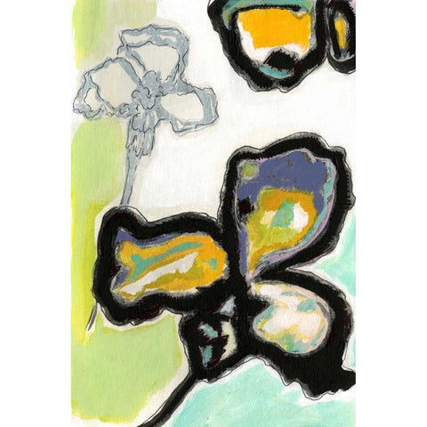 Orchid Pop I Black Modern Wood Framed Art Print with Double Matting by Fuchs, Jodi