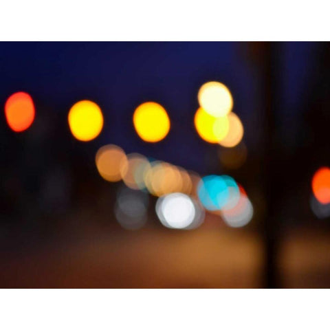 Bokeh Abstract III Black Modern Wood Framed Art Print by Chandler, Sharon