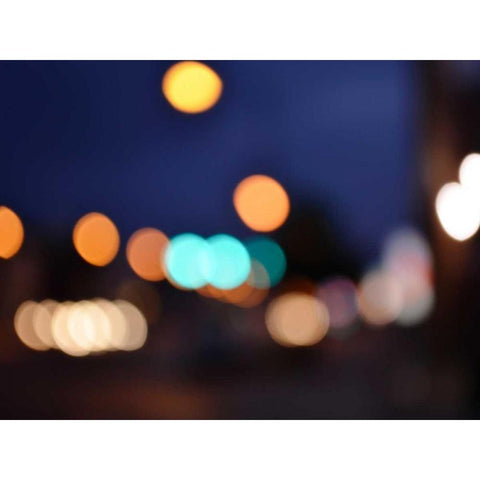 Bokeh Abstract VII Black Modern Wood Framed Art Print by Chandler, Sharon