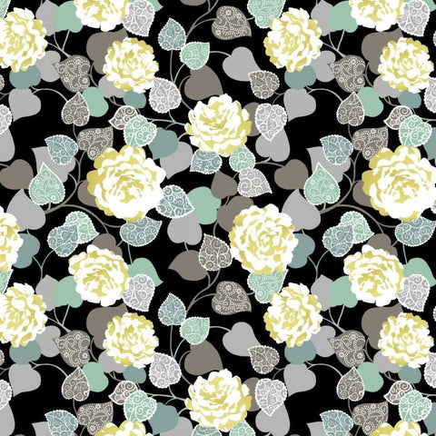 Floral Glamour I White Modern Wood Framed Art Print with Double Matting by Hoffman, Katia