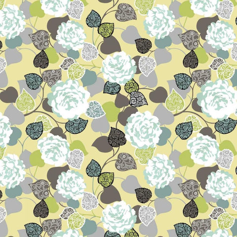 Floral Glamour II Black Modern Wood Framed Art Print by Hoffman, Katia