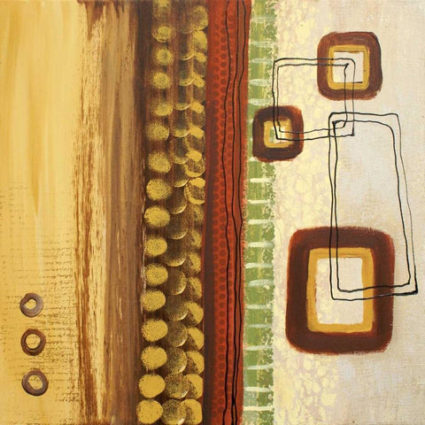 Abstract Expression I Gold Ornate Wood Framed Art Print with Double Matting by Orlov, Irena