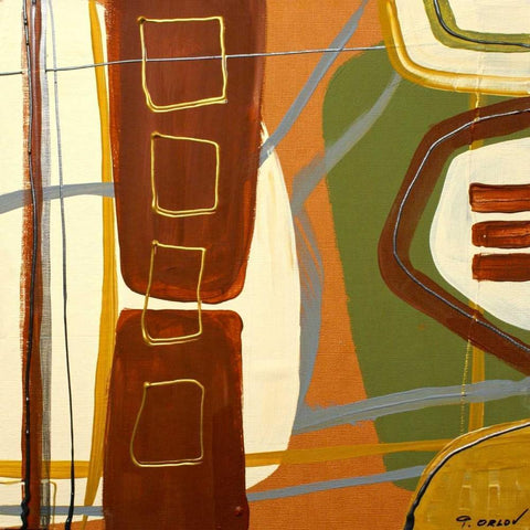 Simplicity I Black Modern Wood Framed Art Print by Orlov, Irena