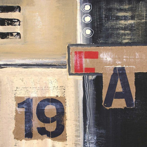 Abstract Inspiration II Black Modern Wood Framed Art Print with Double Matting by Orlov, Irena