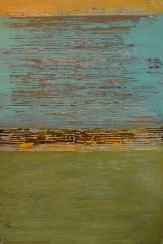 Easy Reflections III White Modern Wood Framed Art Print with Double Matting by Avondet, Natalie