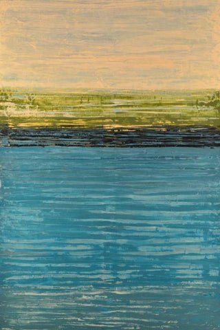 Easy Reflections V White Modern Wood Framed Art Print with Double Matting by Avondet, Natalie