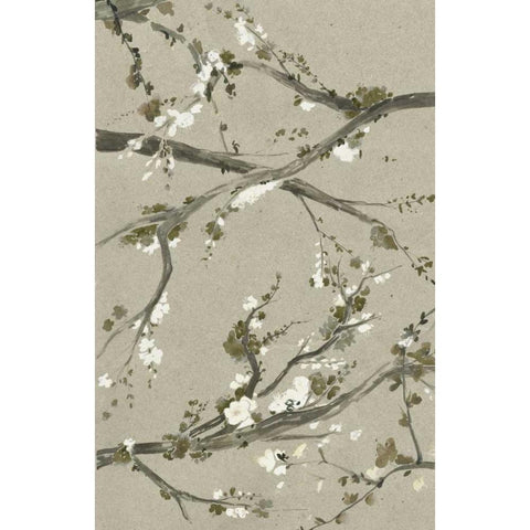 Neutral Cherry Blossoms I Gold Ornate Wood Framed Art Print with Double Matting by Popp, Grace