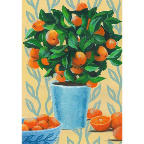 Opulent Citrus II Black Modern Wood Framed Art Print with Double Matting by Popp, Grace