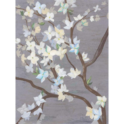 Cherry Blossom Haze II White Modern Wood Framed Art Print by Popp, Grace