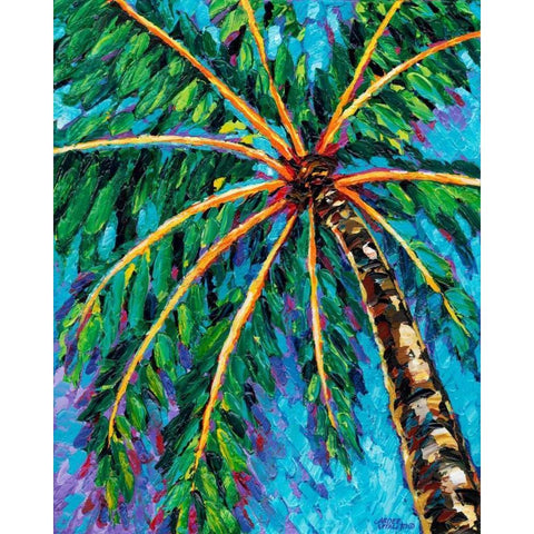 Under the Palms II Black Modern Wood Framed Art Print with Double Matting by Vitaletti, Carolee