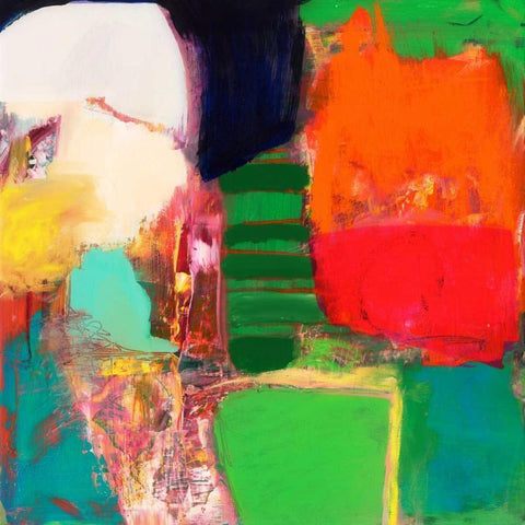 Heart Chambers Black Modern Wood Framed Art Print by Fuchs, Jodi