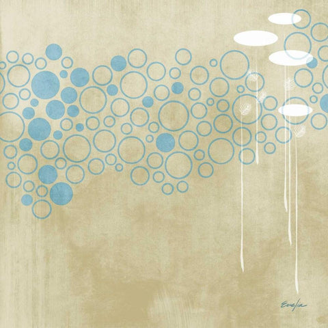 Summer Crest II Black Modern Wood Framed Art Print by Evelia Designs