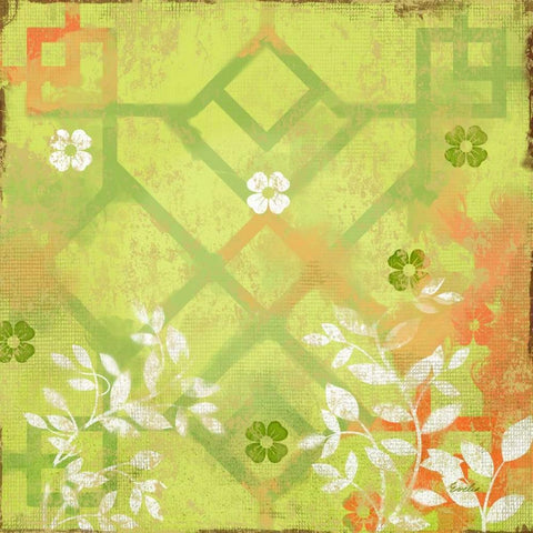 English Tea Garden III Gold Ornate Wood Framed Art Print with Double Matting by Evelia Designs