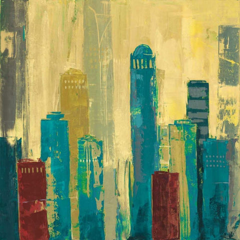 City Connection I Gold Ornate Wood Framed Art Print with Double Matting by Joy, Julie
