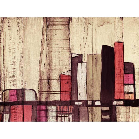 Inner City I White Modern Wood Framed Art Print by Orlov, Irena