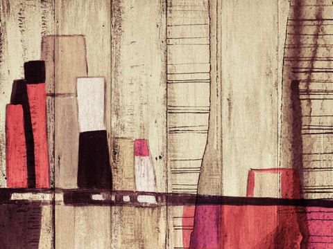 Inner City II White Modern Wood Framed Art Print with Double Matting by Orlov, Irena