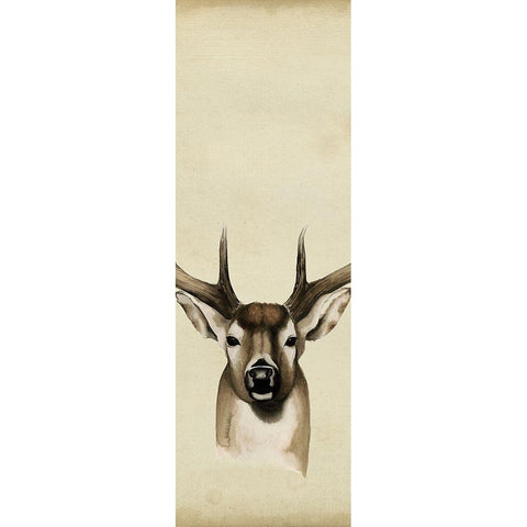 Triptych Whitetail II Black Modern Wood Framed Art Print with Double Matting by Popp, Grace