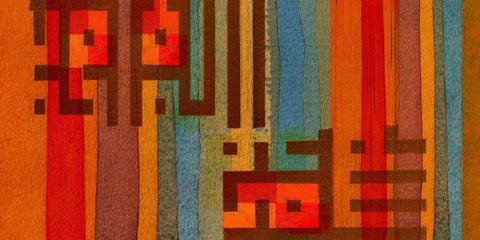 The Language of Color III Black Ornate Wood Framed Art Print with Double Matting by Orlov, Irena