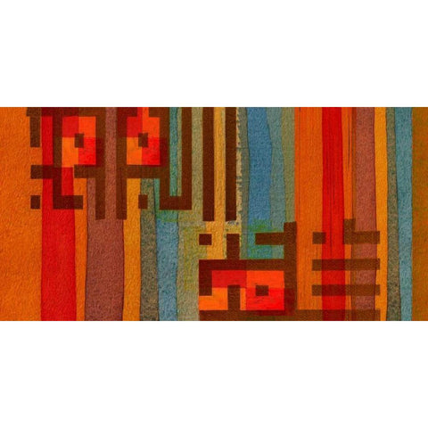 The Language of Color III Gold Ornate Wood Framed Art Print with Double Matting by Orlov, Irena