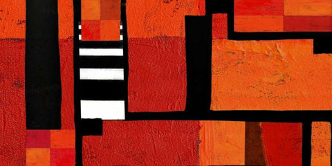 Being There I White Modern Wood Framed Art Print with Double Matting by Orlov, Irena