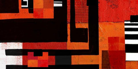 Being There II White Modern Wood Framed Art Print with Double Matting by Orlov, Irena