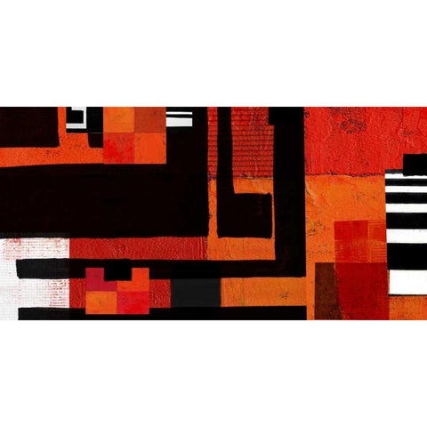 Being There II Black Modern Wood Framed Art Print by Orlov, Irena