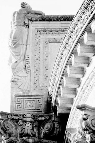 City Details IV Black Ornate Wood Framed Art Print with Double Matting by Pica, Jeff