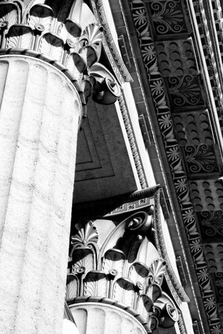 City Details VI White Modern Wood Framed Art Print with Double Matting by Pica, Jeff