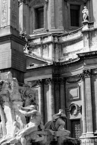 City Details VII White Modern Wood Framed Art Print with Double Matting by Pica, Jeff