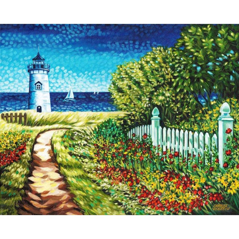 Lighthouse Retreat II White Modern Wood Framed Art Print by Vitaletti, Carolee