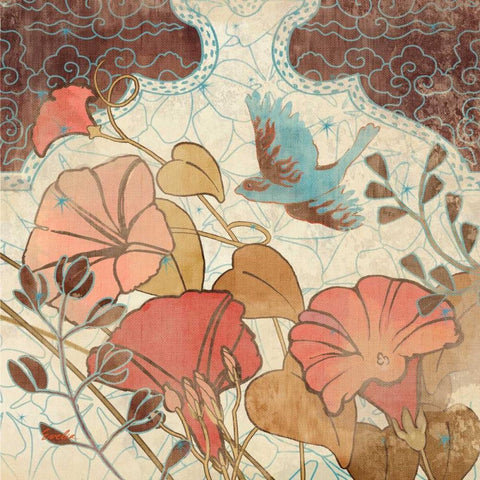 Spice and Whimsy I Gold Ornate Wood Framed Art Print with Double Matting by Evelia Designs
