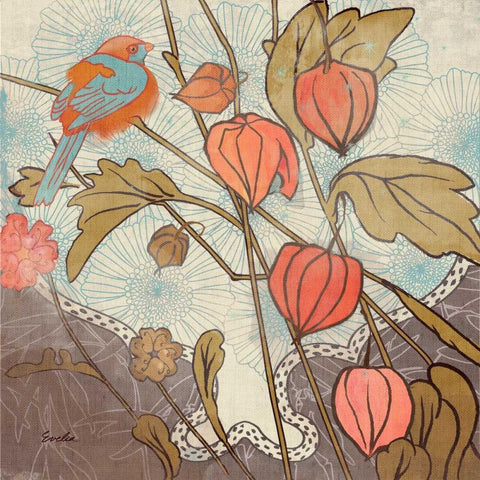 Spice and Whimsy III Gold Ornate Wood Framed Art Print with Double Matting by Evelia Designs