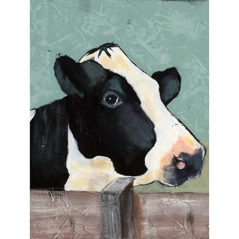 Holstein Cow I Gold Ornate Wood Framed Art Print with Double Matting by Reynolds, Jade