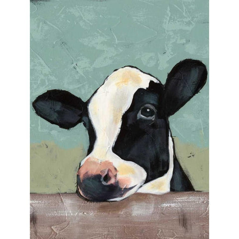 Holstein Cow II White Modern Wood Framed Art Print by Reynolds, Jade