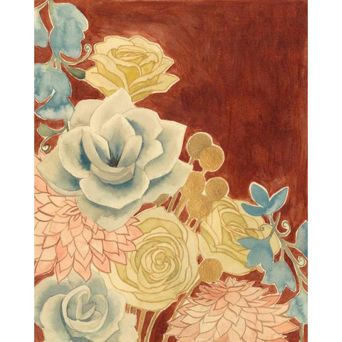 Sunkissed Bouquet II Gold Ornate Wood Framed Art Print with Double Matting by Popp, Grace