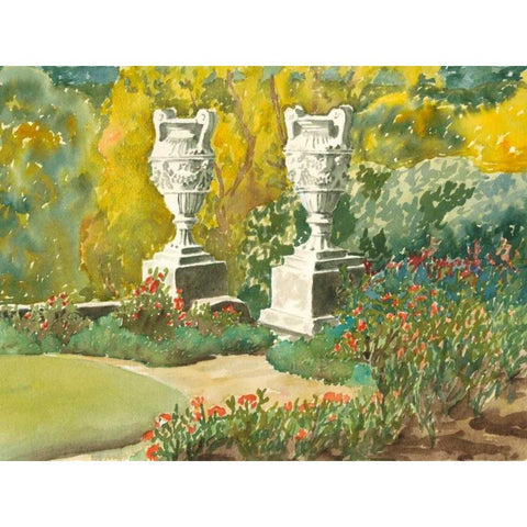 Plein Air Garden V Black Modern Wood Framed Art Print by Miller, Dianne