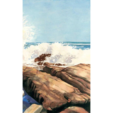 Sea Spray II White Modern Wood Framed Art Print by Miller, Dianne