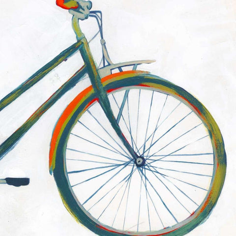Bicycle Diptych II Black Modern Wood Framed Art Print by Popp, Grace