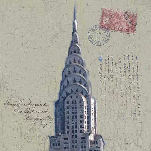 Postage Skyscraper I Black Modern Wood Framed Art Print by Novak, Rick