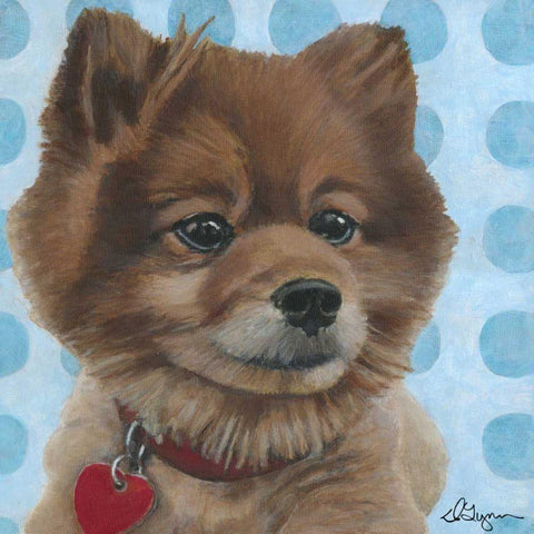 Dlynns Dogs - Jordan Black Ornate Wood Framed Art Print with Double Matting by Roll, Dlynn