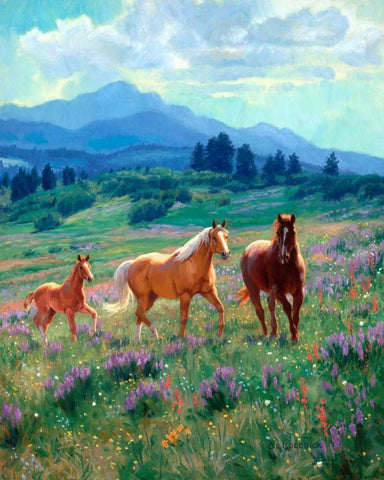 Wild in Bloom Black Ornate Wood Framed Art Print with Double Matting by Goldrick, Claire