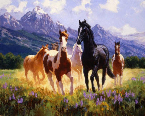 Summer Days Black Ornate Wood Framed Art Print with Double Matting by Goldrick, Claire