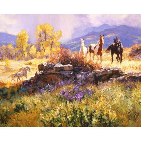 Stormy Afternoon Black Modern Wood Framed Art Print with Double Matting by Goldrick, Claire