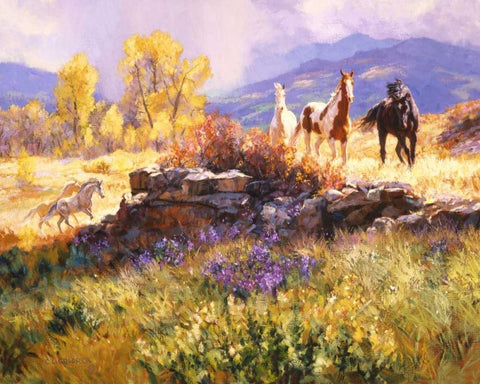 Stormy Afternoon Black Ornate Wood Framed Art Print with Double Matting by Goldrick, Claire