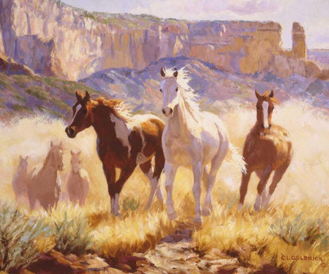 Out of the Mist White Modern Wood Framed Art Print with Double Matting by Goldrick, Claire