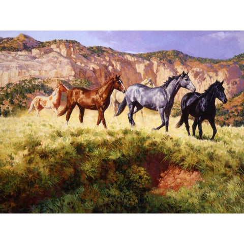 At the Crossing Gold Ornate Wood Framed Art Print with Double Matting by Goldrick, Claire