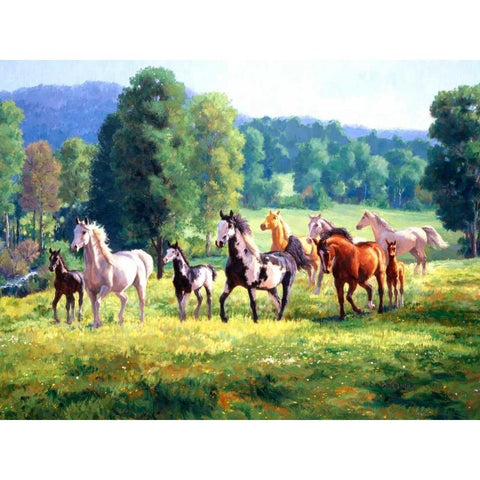 Its Spring Black Modern Wood Framed Art Print with Double Matting by Goldrick, Claire