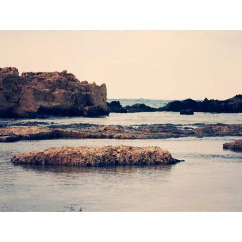 Mediterranean II Black Modern Wood Framed Art Print with Double Matting by Coomes, Sylvia