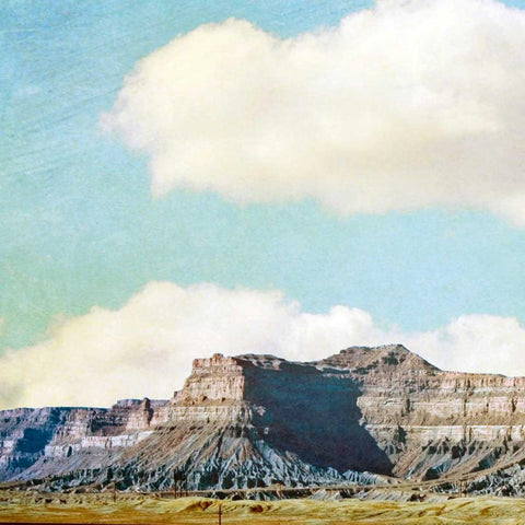 Out West I White Modern Wood Framed Art Print with Double Matting by Coomes, Sylvia