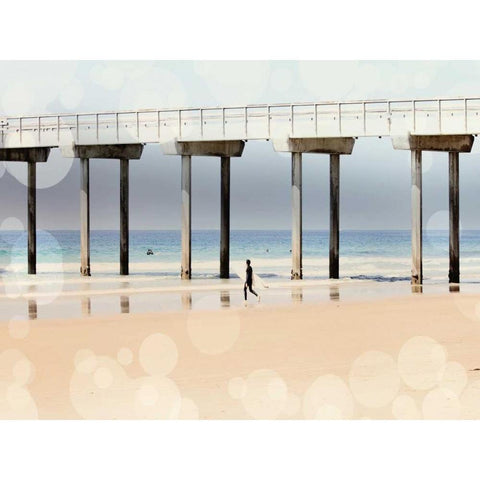 Boardwalk I Black Modern Wood Framed Art Print by Coomes, Sylvia